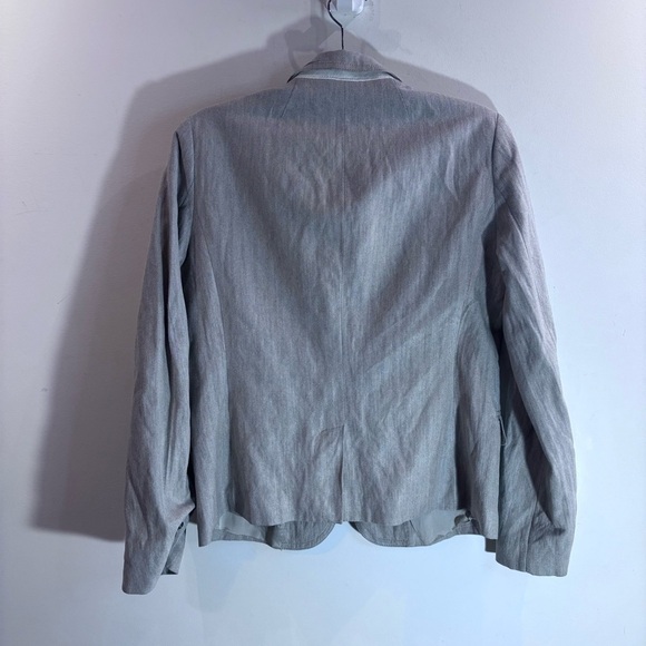 J CREW Sz 12 Blazer Schoolboy Pockets Lined Crinkled Fabric Shoulder Pads - Picture 6 of 10